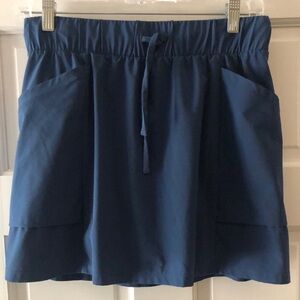 Blue Drawstring Skort